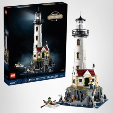 Lego Ideas Motorized Lighthouse 21335 - Modellbausatz für Erwachsene, komplett mit drehbaren Lichtern, urigem Häuschen und Einer geheimnisvollen Höhle, kreative Geschenkidee - 8