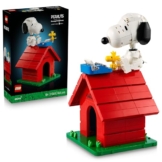 LEGO Ideas Peanuts: Snoopys Hundehütte - Modellbau für Erwachsene Snoopy und Woodstock Figuren - DIY Deko für Schreibtisch oder Regal - Geschenkidee für Fans - 21368 - 1