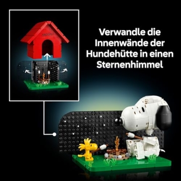 LEGO Ideas Peanuts: Snoopys Hundehütte - Modellbau für Erwachsene Snoopy und Woodstock Figuren - DIY Deko für Schreibtisch oder Regal - Geschenkidee für Fans - 21368 - 6