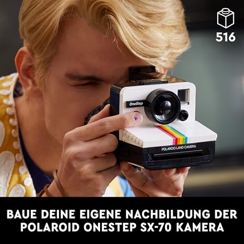 LEGO Ideas Polaroid OneStep SX-70 Kamera-Set für Erwachsene, Sammlerstück mit authentischen Details, kreative Beschäftigung, Fotografie-Geschenke für Männer, Frauen, Ihn, Sie & Teenager 21345 - 2