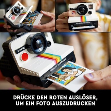 LEGO Ideas Polaroid OneStep SX-70 Kamera-Set für Erwachsene, Sammlerstück mit authentischen Details, kreative Beschäftigung, Fotografie-Geschenke für Männer, Frauen, Ihn, Sie & Teenager 21345 - 4
