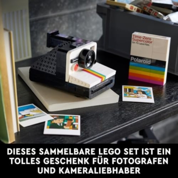 LEGO Ideas Polaroid OneStep SX-70 Kamera-Set für Erwachsene, Sammlerstück mit authentischen Details, kreative Beschäftigung, Fotografie-Geschenke für Männer, Frauen, Ihn, Sie & Teenager 21345 - 6