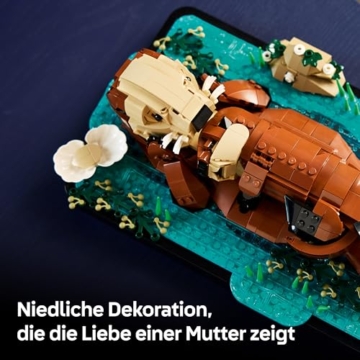 LEGO Ideas Schwimmende Otter - Modellbau für Erwachsene - 3D Puzzle mit Seeotter Figuren (Mutter & Jungtier) - DIY Deko für Regal oder Wohnraum - Geschenkidee für Kunst- & Bastelfans - 21366 - 7