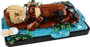 LEGO Ideas Schwimmende Otter - Modellbau für Erwachsene - 3D Puzzle mit Seeotter Figuren (Mutter & Jungtier) - DIY Deko für Regal oder Wohnraum - Geschenkidee für Kunst- & Bastelfans - 21366 - 9