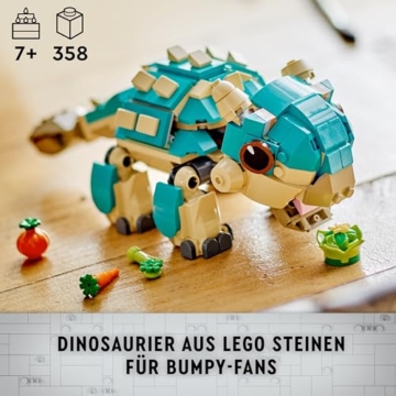 LEGO Jurassic World Baby Bumpy: Ankylosaurus, baubarer Spielzeug-Dinosaurier für Fans von Jurassic World: Neue Abenteuer, Geschenk für Jungen und Mädchen ab 7 Jahren 76962 - 2