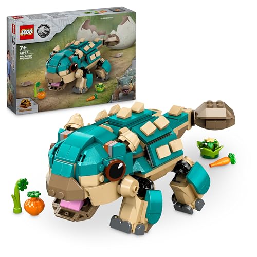 LEGO Jurassic World Baby Bumpy: Ankylosaurus, baubarer Spielzeug-Dinosaurier für Fans von Jurassic World: Neue Abenteuer, Geschenk für Jungen und Mädchen ab 7 Jahren 76962 - 1