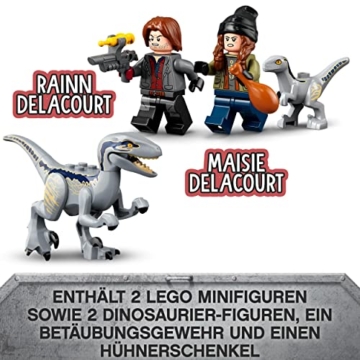 LEGO Jurassic World Blue & Beta in der Velociraptor-Falle, Spielzeugauto mit Dinosaurier Figuren, Geschenk für Kinder ab 6 Jahren 76946 - 6