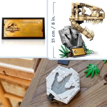 LEGO Jurassic World Dinosaurier-Fossilien: T.-rex-Kopf, Dinosaurier-Spielzeug zum Bauen, Dino-Deko fürs Kinderzimmer, T-Rex-Schädel-Skelett mit Fußabdruck, Geschenk für Jungs und Mädchen 76964 - 6