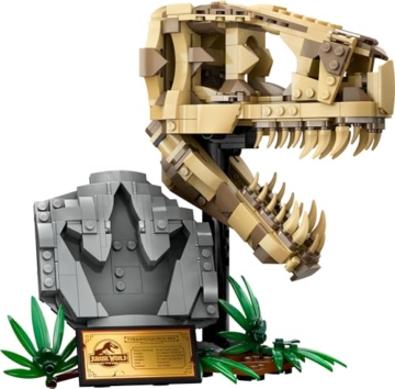 LEGO Jurassic World Dinosaurier-Fossilien: T.-rex-Kopf, Dinosaurier-Spielzeug zum Bauen, Dino-Deko fürs Kinderzimmer, T-Rex-Schädel-Skelett mit Fußabdruck, Geschenk für Jungs und Mädchen 76964 - 10