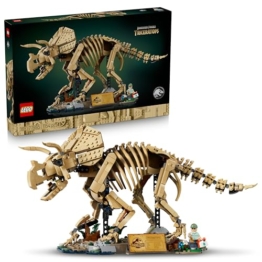 LEGO Jurassic World Dinosaurier-Fossilien: Triceratops - Modellbau für Erwachsene mit der Minifigur Dr. Gerry Harding - DIY Deko fürs Regal - Geschenkidee für Jurassic Park Fans - 77985 - 1