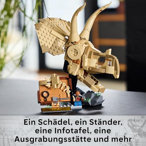 LEGO Jurassic World Dinosaurier-Fossilien: Triceratops-Schädel Modell, Dinosaurier Spielzeug für Jungen und Mädchen ab 9 Jahren, Geschenk für Kinder und Jurassic World Fans 76969 - 3