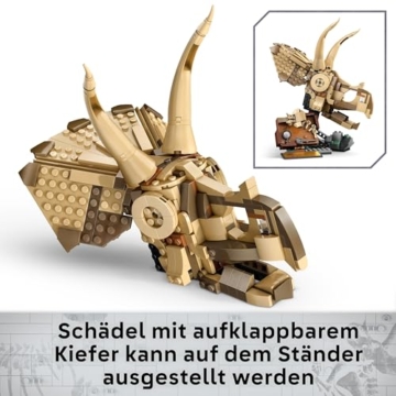 LEGO Jurassic World Dinosaurier-Fossilien: Triceratops-Schädel Modell, Dinosaurier Spielzeug für Jungen und Mädchen ab 9 Jahren, Geschenk für Kinder und Jurassic World Fans 76969 - 4