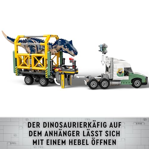 LEGO Jurassic World Dinosaurier-Missionen: Allosaurus-Transporter, Dino-Spielset, Geschenkidee für Kinder mit den Minifiguren Kenji, Darius und Yaz, für Jungen und Mädchen ab 8 Jahren 76966 - 3