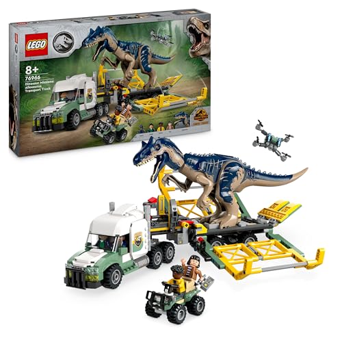 LEGO Jurassic World Dinosaurier-Missionen: Allosaurus-Transporter, Dino-Spielset, Geschenkidee für Kinder mit den Minifiguren Kenji, Darius und Yaz, für Jungen und Mädchen ab 8 Jahren 76966 - 1