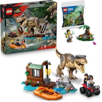 LEGO Jurassic World Flucht vor dem T.Rex - 76975 LEGO T-Rex mit Polybag-Geschenk, Jurassic Park Set Dinosaurier ab 8 Jahre - Neuheiten 2025 - 1