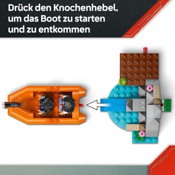 LEGO Jurassic World Flucht vor dem T.Rex – Interaktives Spielzeug mit Dinosaurier-Figur, Boot, ATV und 2 Minifiguren – Geschenk für Jungen und Mädchen ab 5 Jahren – 76975 - 4