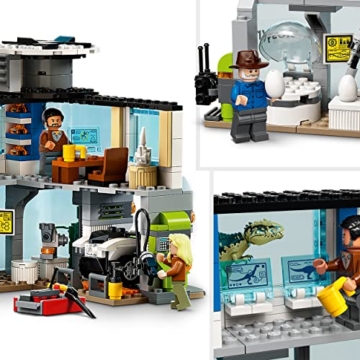 LEGO Jurassic World Giganotosaurus & Therizinosaurus Angriff Set mit Spielzeug-Hubschrauber, Garage, Spielzeugauto und 2 Dinosaurier-Figuren, Geschenk für Fans von der Jurassic Park-Reihe 76949 - 2
