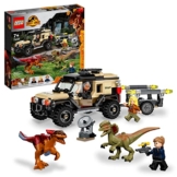 LEGO Jurassic World Pyroraptor & Dilophosaurus Transport, Dinosaurier-Spielzeug mit Off-Road-Spielzeugauto, 3 Minifiguren und 2 Dino-Figuren, für Fans von Jurassic-Park, ab 7 Jahre 76951 - 1