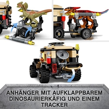 LEGO Jurassic World Pyroraptor & Dilophosaurus Transport, Dinosaurier-Spielzeug mit Off-Road-Spielzeugauto, 3 Minifiguren und 2 Dino-Figuren, für Fans von Jurassic-Park, ab 7 Jahre 76951 - 5