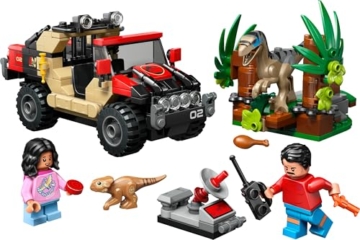 LEGO Jurassic World Raptor: Verfolgungsjagd mit dem Geländewagen – 2 Dinosaurier Figuren, Auto, 2 Minifiguren – Geschenk für Jungen und Mädchen ab 6 Jahren, Fans des Films „Die Wiedergeburt“ – 76972 - 11