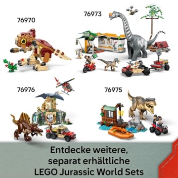 LEGO Jurassic World Raptor: Verfolgungsjagd mit dem Geländewagen – 2 Dinosaurier Figuren, Auto, 2 Minifiguren – Geschenk für Jungen und Mädchen ab 6 Jahren, Fans des Films „Die Wiedergeburt“ – 76972 - 8