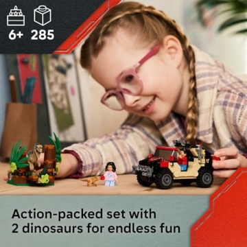 LEGO Jurassic World Raptor: Verfolgungsjagd mit dem Geländewagen - 76972 LEGO Raptor mit Polybag-Geschenk, Jurassic Park Set Dinosaurier ab 7 Jahre - Neuheiten 2025 - 2