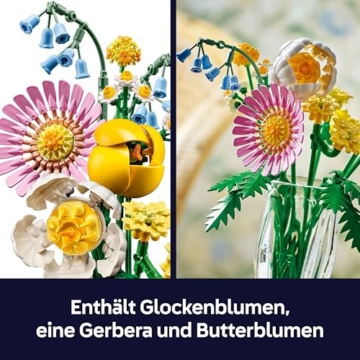 LEGO Kleiner Sommerstrauß mit Feldblumen Polybag: LEGO Flowers für Erwachsene aus der Botanical Collection - Botanicals Blumenstrauß 10347 inkl. Feldblumen 30701 - 4