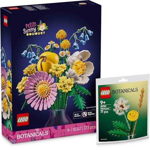 LEGO Kleiner Sommerstrauß mit Feldblumen Polybag: LEGO Flowers für Erwachsene aus der Botanical Collection - Botanicals Blumenstrauß 10347 inkl. Feldblumen 30701 - 1