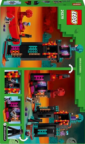 LEGO Minecraft 2in1 Der Enderman-Turm - Modulares Gaming Spielzeug - Lässt Sich in 2 Festungen umbauen - Mit 4 Minifiguren zum Sammeln - Gamer Geschenk für Jungen und Mädchen ab 9 Jahren - 21279 - 11