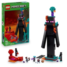 LEGO Minecraft 2in1 Der Enderman-Turm - Modulares Gaming Spielzeug - Lässt Sich in 2 Festungen umbauen - Mit 4 Minifiguren zum Sammeln - Gamer Geschenk für Jungen und Mädchen ab 9 Jahren - 21279 - 1
