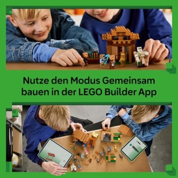 LEGO Minecraft Angriff des Magiers auf das Dorf - Modell mit Garten - 11 Figuren inkl. Maurer & Eisengolem - Zimmerdeko für Kinder - Gaming Geschenk für Jungen, Mädchen und Fans ab 9 Jahren - 21596 - 5