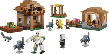 LEGO Minecraft Angriff des Magiers auf das Dorf - Modell mit Garten - 11 Figuren inkl. Maurer & Eisengolem - Zimmerdeko für Kinder - Gaming Geschenk für Jungen, Mädchen und Fans ab 9 Jahren - 21596 - 10
