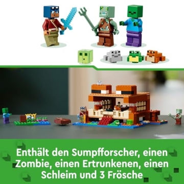 LEGO Minecraft Das Froschhaus - Spielzeug mit Boot, Tierfiguren & Zubehör - Gaming Spielset mit Ruderboot, Ofen, Kuchen und Honig - Gamer Geschenk für Jungen & Mädchen ab 8 Jahren - 21256 - 5