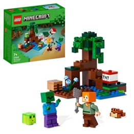 LEGO Minecraft Das Sumpfabenteuer Set, Spielzeug mit Figuren mit Alex- und Zombie-Figuren im Biom, Geburtstagsgeschenk für Kinder ab 8 Jahren 21240 - 1