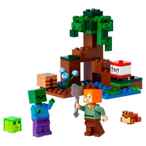 LEGO Minecraft Das Sumpfabenteuer Set, Spielzeug mit Figuren mit Alex- und Zombie-Figuren im Biom, Geburtstagsgeschenk für Kinder ab 8 Jahren 21240 - 4