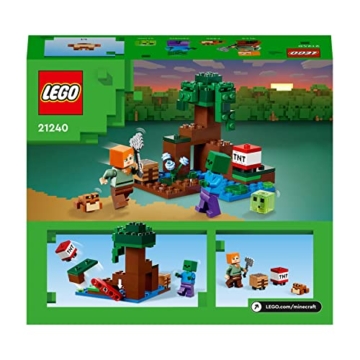 LEGO Minecraft Das Sumpfabenteuer Set, Spielzeug mit Figuren mit Alex- und Zombie-Figuren im Biom, Geburtstagsgeschenk für Kinder ab 8 Jahren 21240 - 9