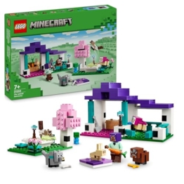 LEGO Minecraft Das Tierheim, Spielzeug mit vielen Tier-Figuren für Mädchen und Jungen ab 7 Jahren, Geschenk für Gamer und Kinder, Modell-Set des Ebene-Bioms aus Steinen 21253 - 1