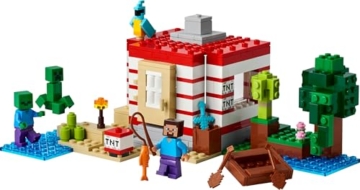 LEGO Minecraft Das TNT-Dschungelhaus - Gamer Spielzeug für Kinder - Interaktives Spielset mit Boot, Steve-, Creeper- und Zombie Minifiguren - Gaming Geschenk für Mädchen & Jungen ab 8 Jahren - 21275 - 11