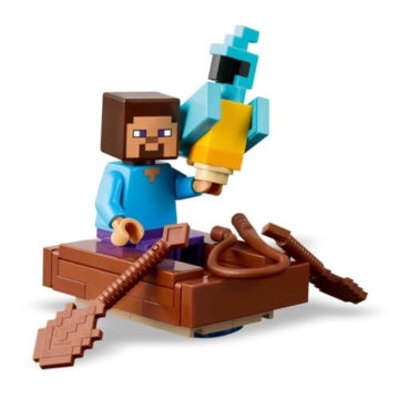 LEGO Minecraft Das TNT-Dschungelhaus - Gamer Spielzeug für Kinder - Interaktives Spielset mit Boot, Steve-, Creeper- und Zombie Minifiguren - Gaming Geschenk für Mädchen & Jungen ab 8 Jahren - 21275 - 4