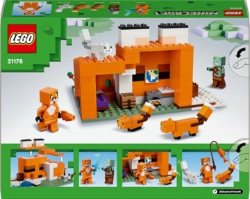 LEGO Minecraft Die Fuchs-Lodge Set 21178 Box Rückseite