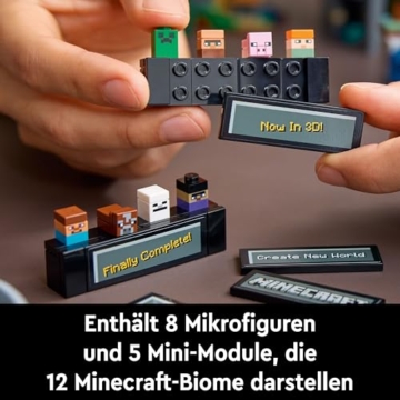 LEGO Minecraft Die Werkbank - Set zum Bauen und Ausstellen für Erwachsene - Mit 8 Figuren, darunter Steve, Alex und Mobs - DIY Deko fürs Wohnzimmer - Minecraft Geschenk für Erwachsene - 21265 - 5