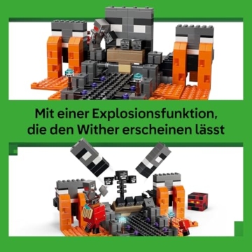 LEGO Minecraft Duell mit dem Wither - Geschenk für Junge Gamer - Merchandising für Fans - Minecraft - Bauset mit vielen Kreaturen und Werkbank für Jungen und Mädchen ab 8 Jahren - 21590 - 4