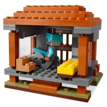 LEGO Minecraft EIN Verwüster am Plünderer-Außenposten - Gaming Spielzeug für Kinder - Minifigur mit Schnappkiefer Funktion und Dorf Festung - Gaming Geschenk für Jungen & Mädchen ab 8 Jahren - 21278 - 4