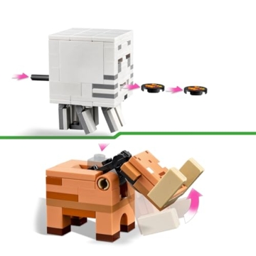 LEGO Minecraft Hinterhalt am Netherportal - Spielzeug mit Orc Krieger Figur, Hoglin und Ghast - Spielset zum Bauen mit 2 Magmawürfeln - Gamer Geschenk für Jungen & Mädchen ab 8 Jahren - 21255 - 4