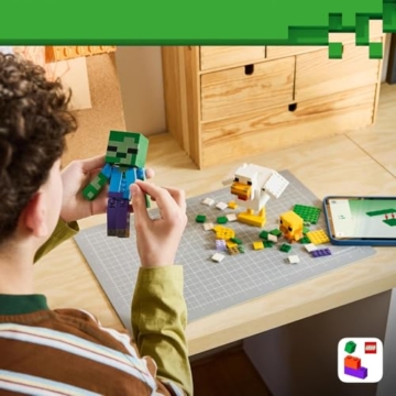 LEGO Minecraft Hühnerreiter - Bauspielzeug - Zimmerdeko zum Videospiel mit Zombiebaby, Huhn und Küken - Fanartikel zum Sammeln und Ausstellen - Geschenk für Gamer ab 9 Jahren - 21582 - 7