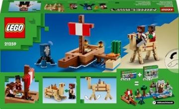 LEGO Minecraft The Pirate Ship Voyage - Boat Toy with 2 Pirates & 2 Animal Figures, Plus Accessories incl. a Sword & Map - Gamer Gift for 8+ Year Old Boys and Girls 21259 - 12