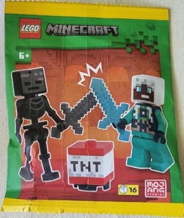 LEGO Minecraft Wither-Skelett-Minifigur Mit Ender-Forscher Und TNT – Ab 6 Jahren - 1