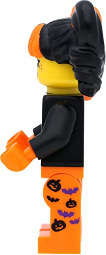 LEGO Minifigur Mädchen im Halloween Kostüm (Katzenmotiv) mit Kürbissen - 5