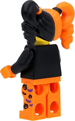 LEGO Minifigur Mädchen im Halloween Kostüm (Katzenmotiv) mit Kürbissen - 6
