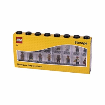 LEGO Minifiguren-Schaukasten für 16 Minifiguren, Stapelbare Wand- oder Tischbox, schwarz - 3